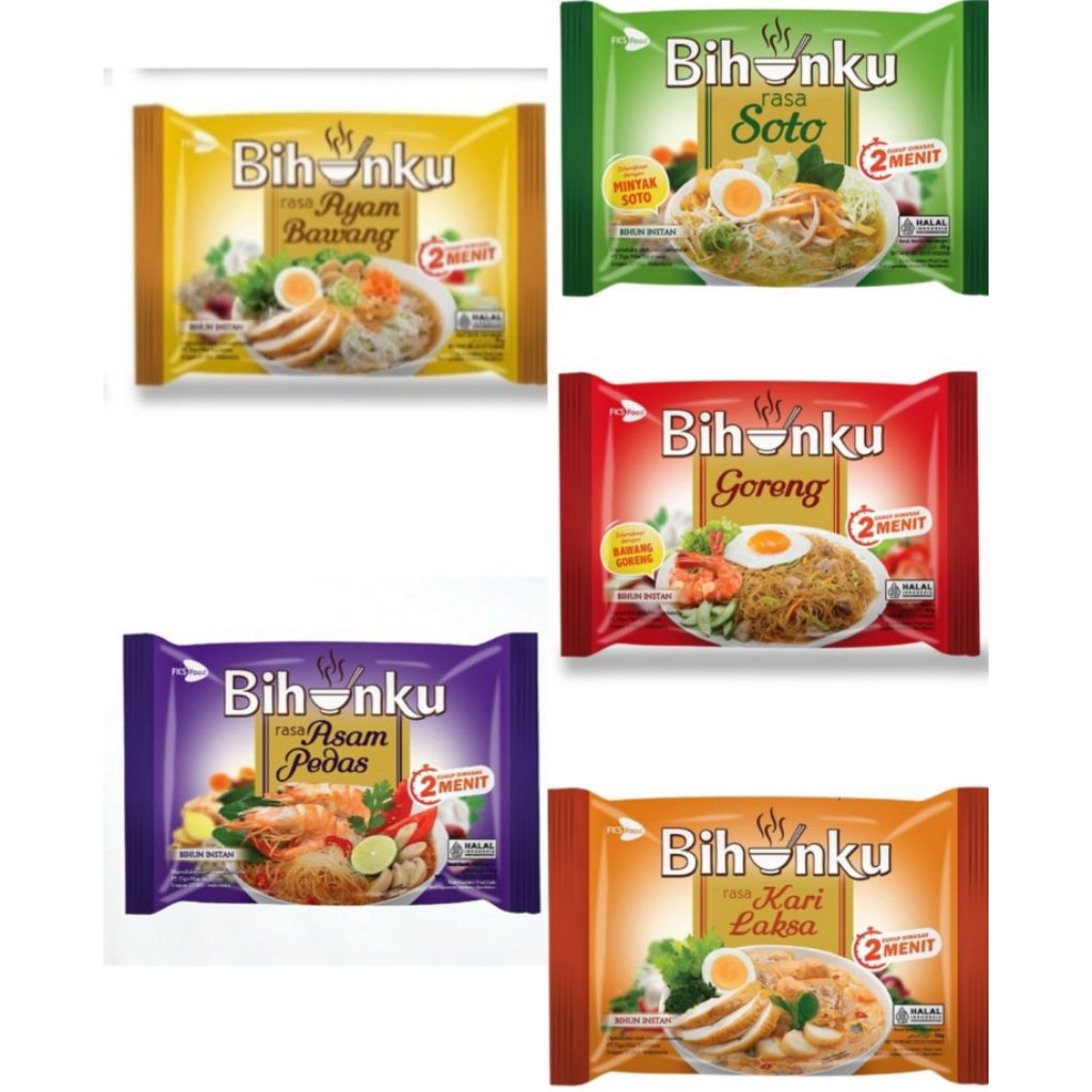 

ALL VARIANT BIHUNKU BIHUN INSTANT PER 5 PCS 55 GRAM