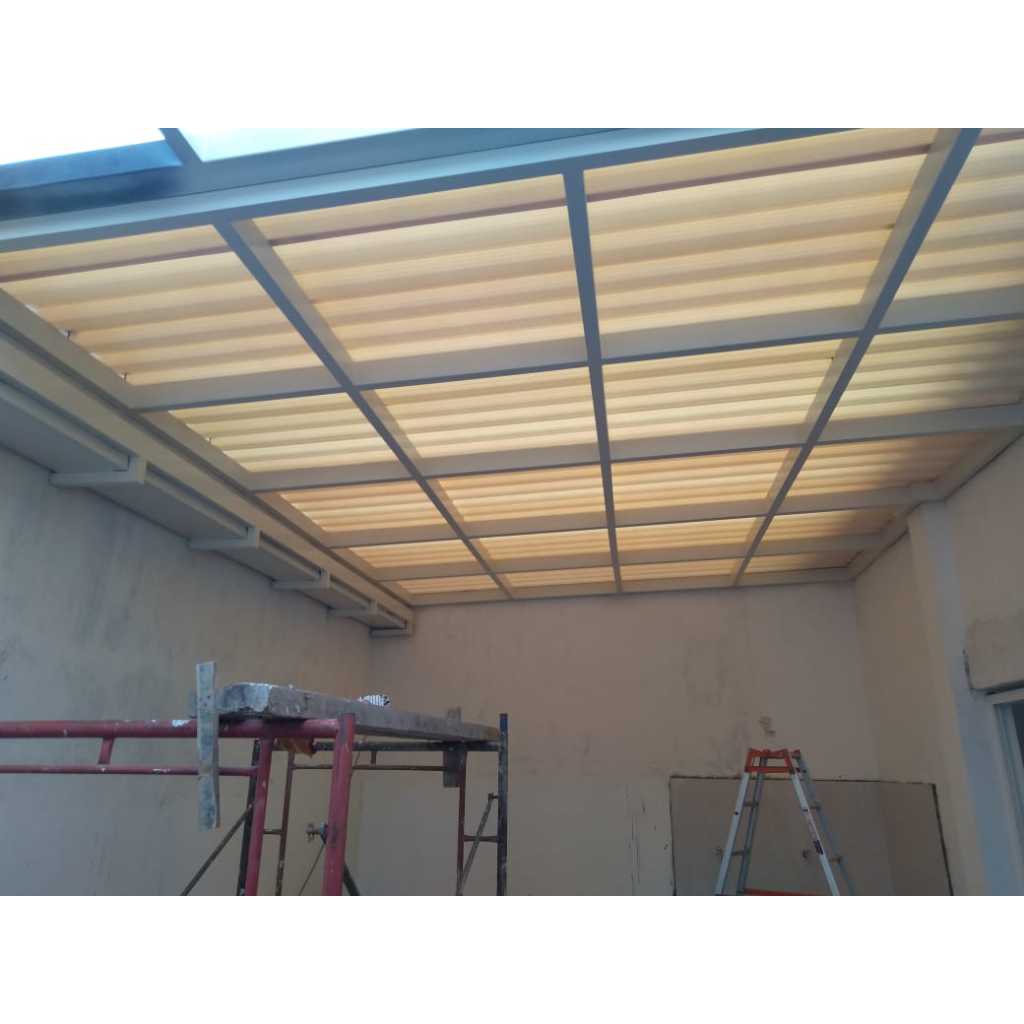 Kanopi Rooftop UPVC Single Layer Rangka Hollow