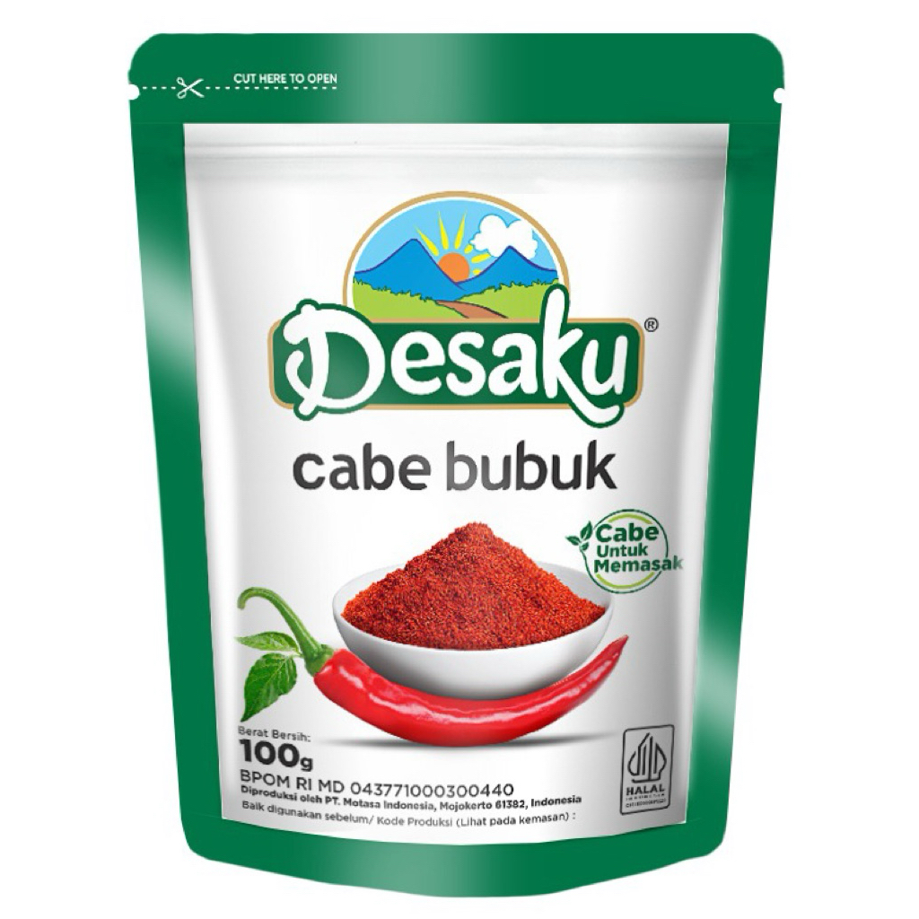 

DESAKU CABE BUBUK KEMASAN POUCH 100 GRAM