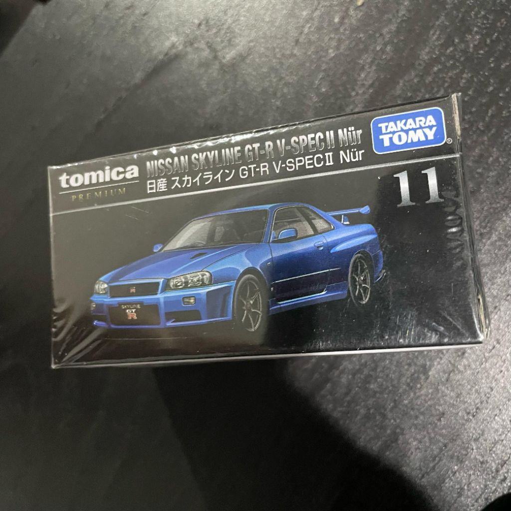 TOMICA PREMIUM NISSAN SKYLINE GTR R34 V-SPEC NUR Original Takara Tomi 1:34