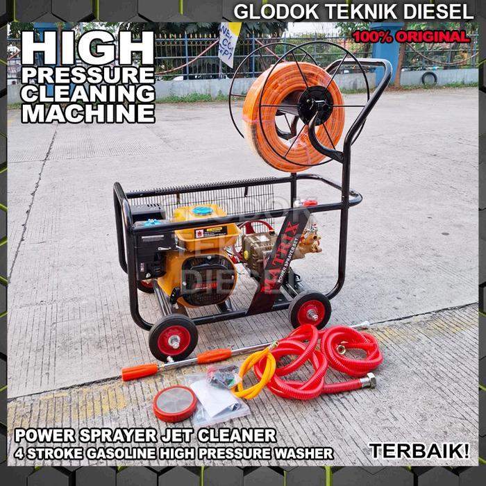 Mesin Power Sprayer Jet Cleaner MATRIX SET SELANG MPS-22E MPS-30E RODA 4TAK BENSIN / Mesin Cuci Stea