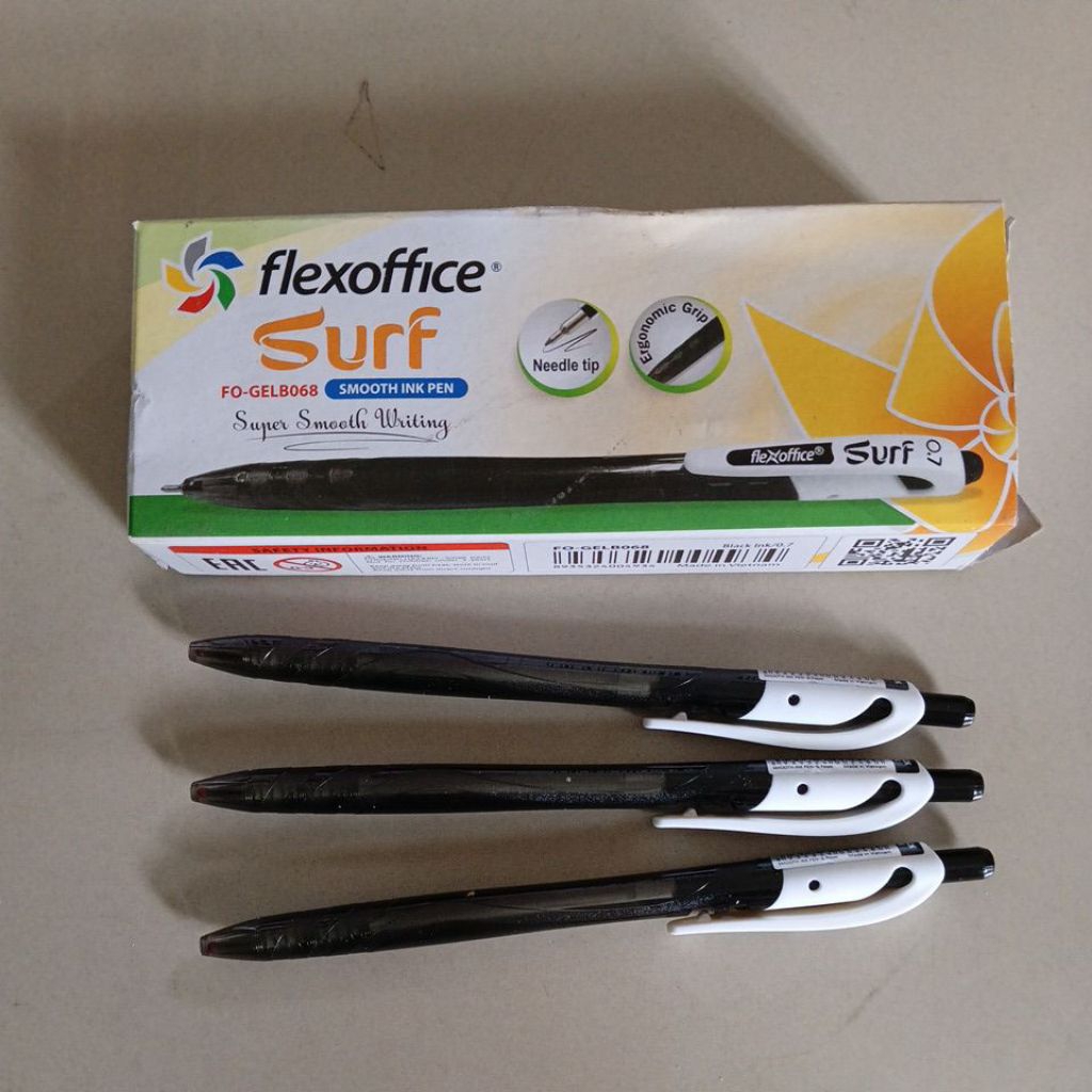 

Pulpen Flexoffice Surf FO-GeLB068 hitam ( 1 pak isi 12 pcs )