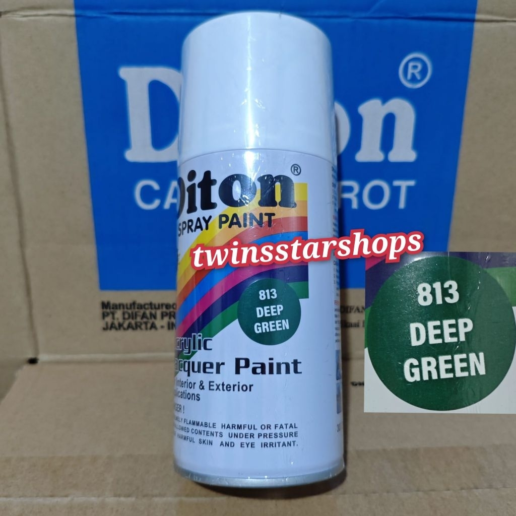 Pilok Pilox Pylox Cat Diton Hijau Deep Green 813 Hijau Tua Glossy Mengkilap Spray Paint 300cc