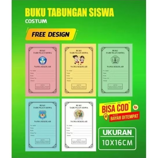 

Buku Tabungan Custom isi 10lembar/20halaman