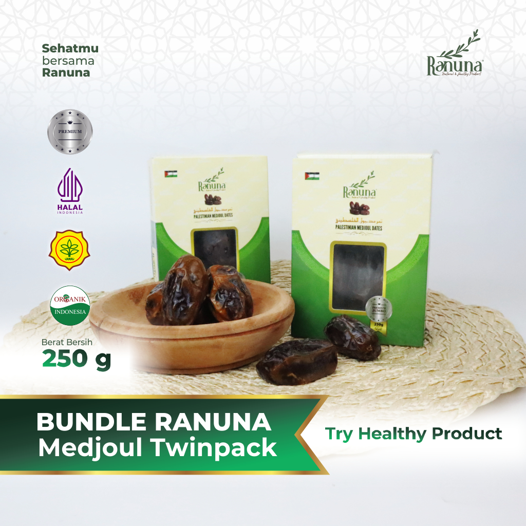 

Ranuna - Bundle Kurma Medjool 250 Gram x 2 Pcs Premium Organic / Best Seller