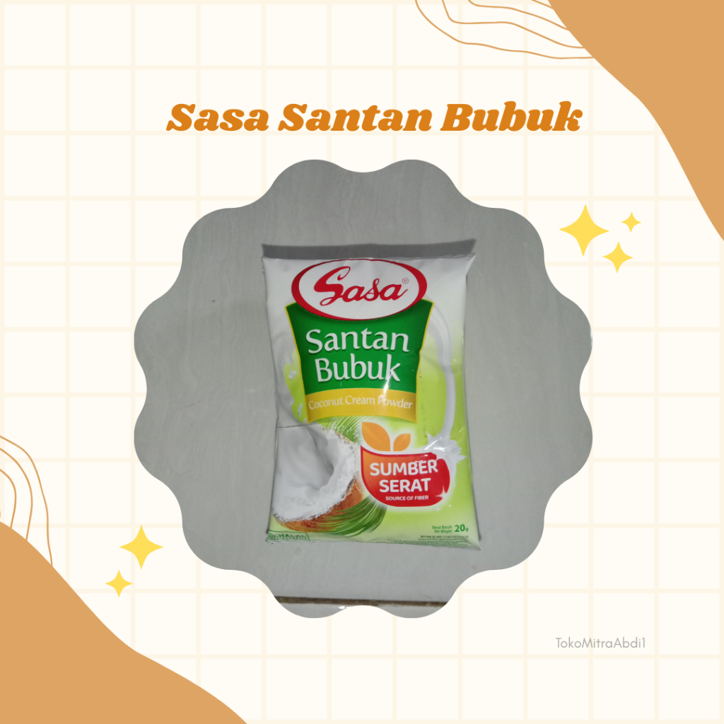 

Sasa Santan Bubuk 6 x 20 Gr - Premium Quality Coconut Milk Powder