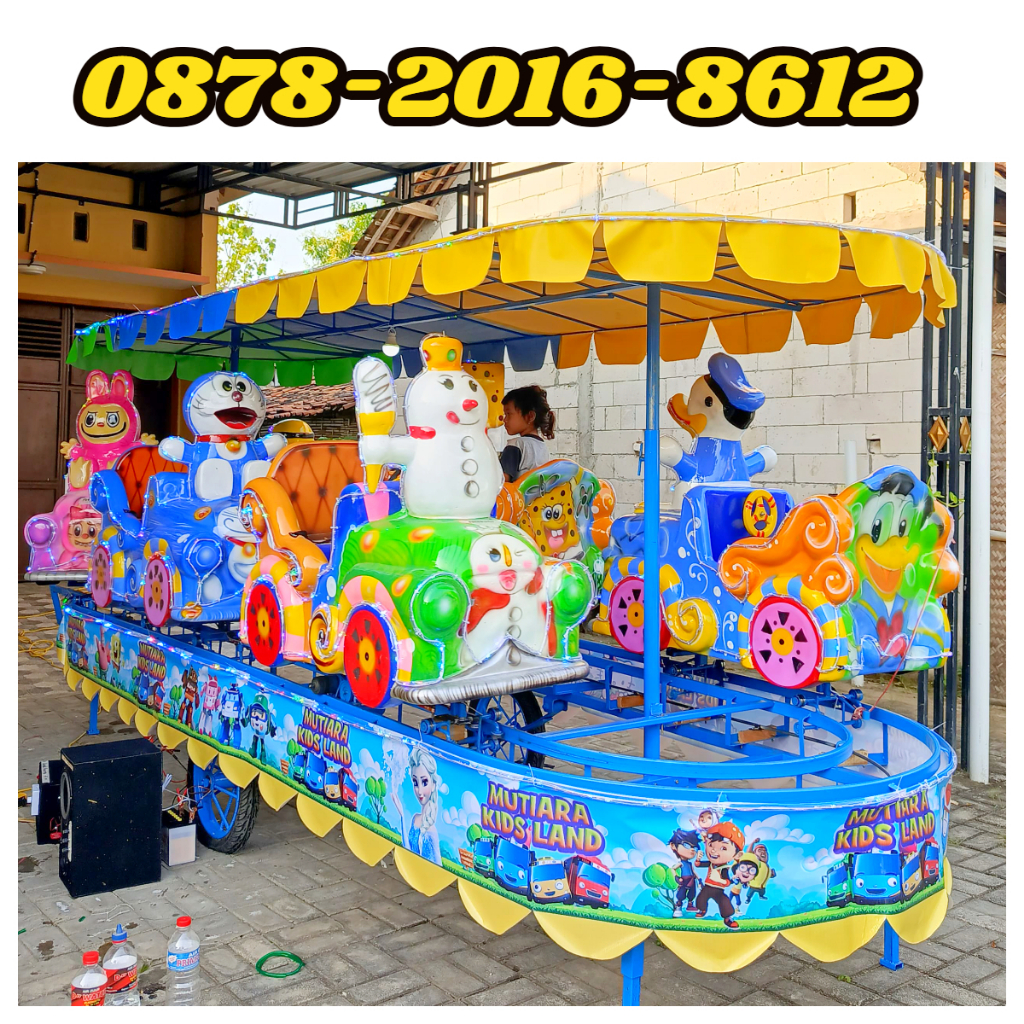 Odong-odong Kereta Panggung model karakter kartun terbaru