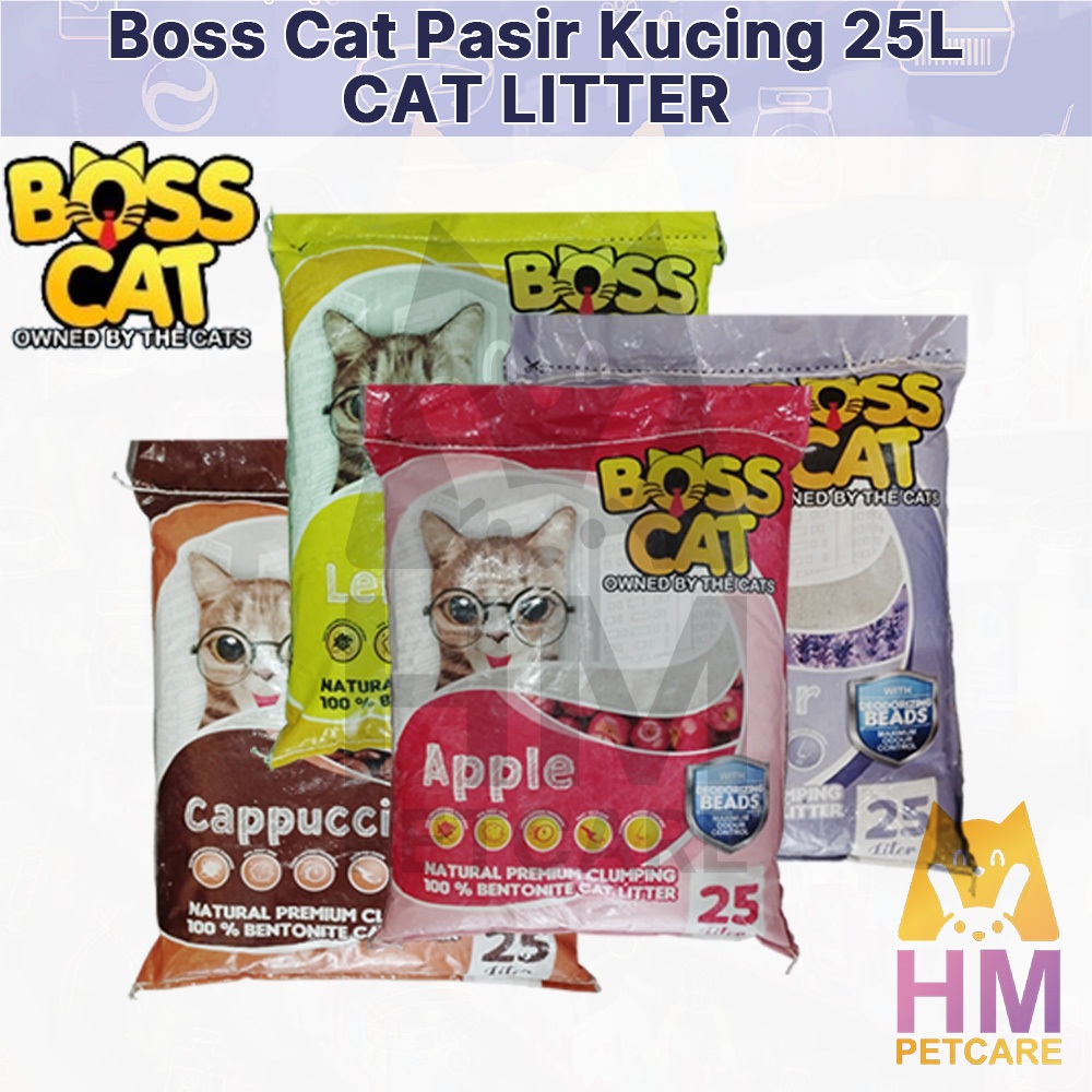 Boss Cat Pasir Kucing 25 liter Wangi Gumpal | Pasir Kucing 25 liter bentonite