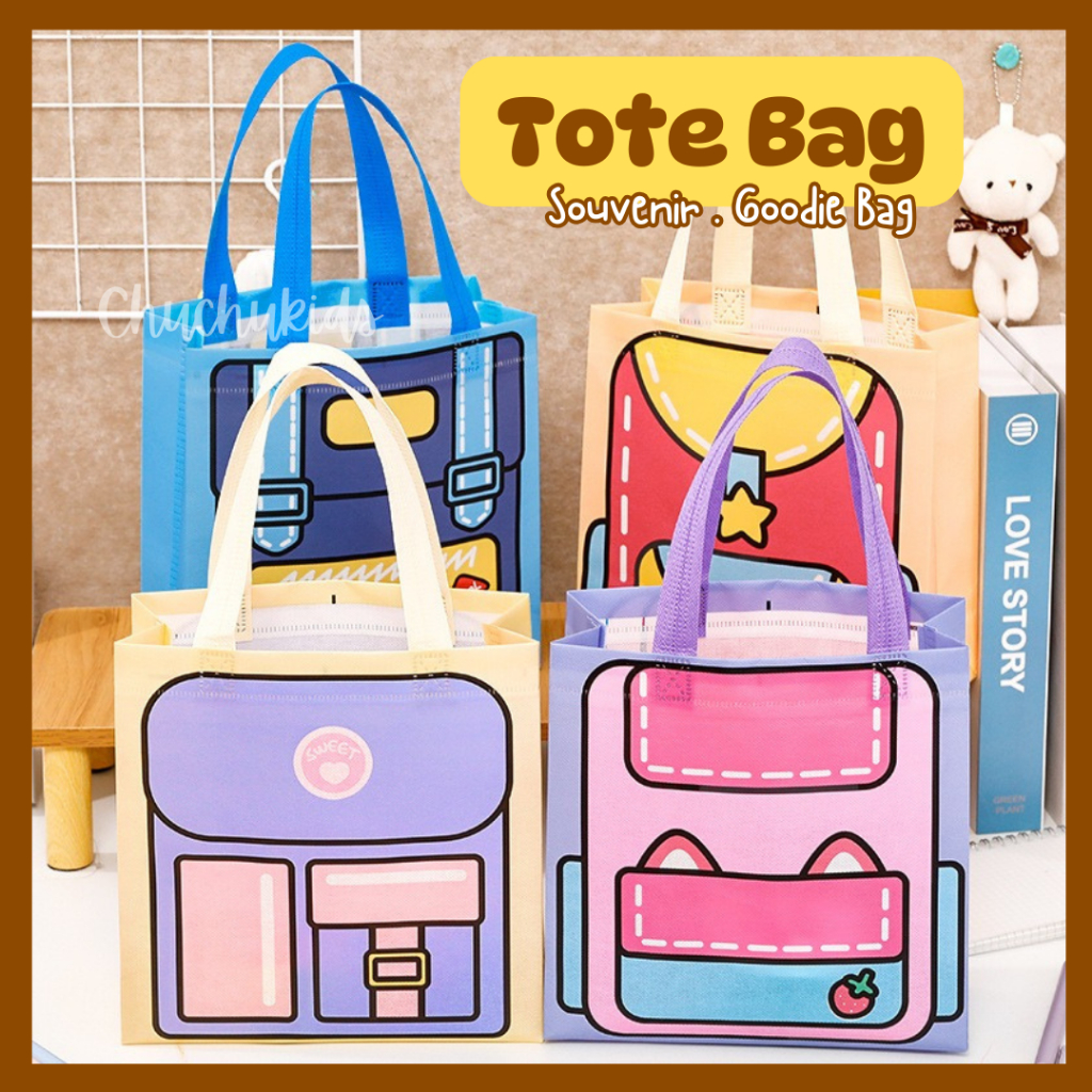 

Tas Spunbond Souvenir Hampers Tas Goodie Bag Spunbun Bingkisan anak ulang tahun anti air Tote Bag
