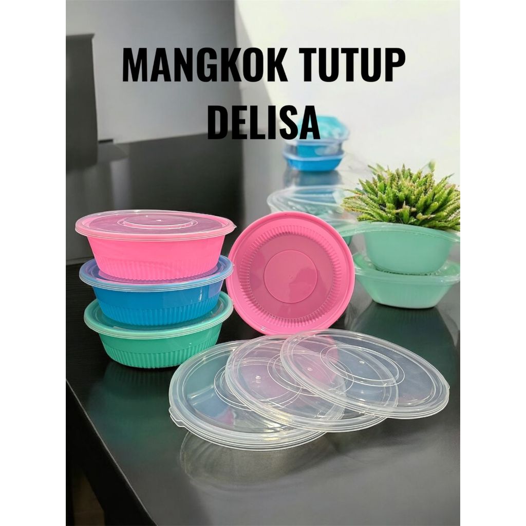 Mangkuk plastik / Mangkuk tutup / Mangkuk / Mangkuk Delisa