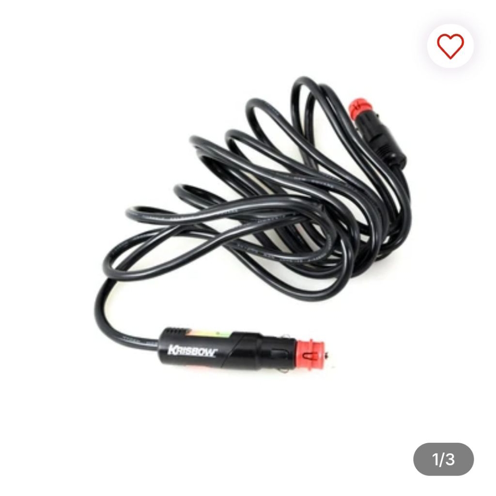 Krisbow 4 Mtr Kabel Charger Aki 10a