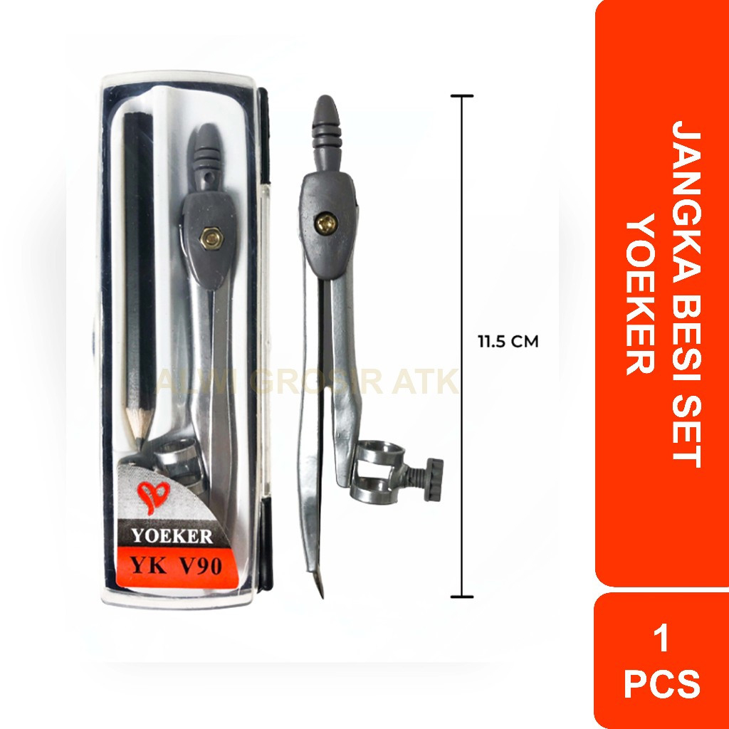 

Jangka Besi Yoeker YK V90 with Pensil - 1 PCS / Jangka Sekolah