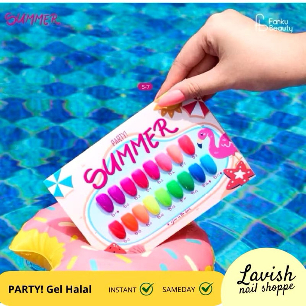PARTY GEL HALAL SUMMER SERIES - KUTEK PARTY GEL MURAH - KUTEK GEL BERSERTIFIKAT HALAL