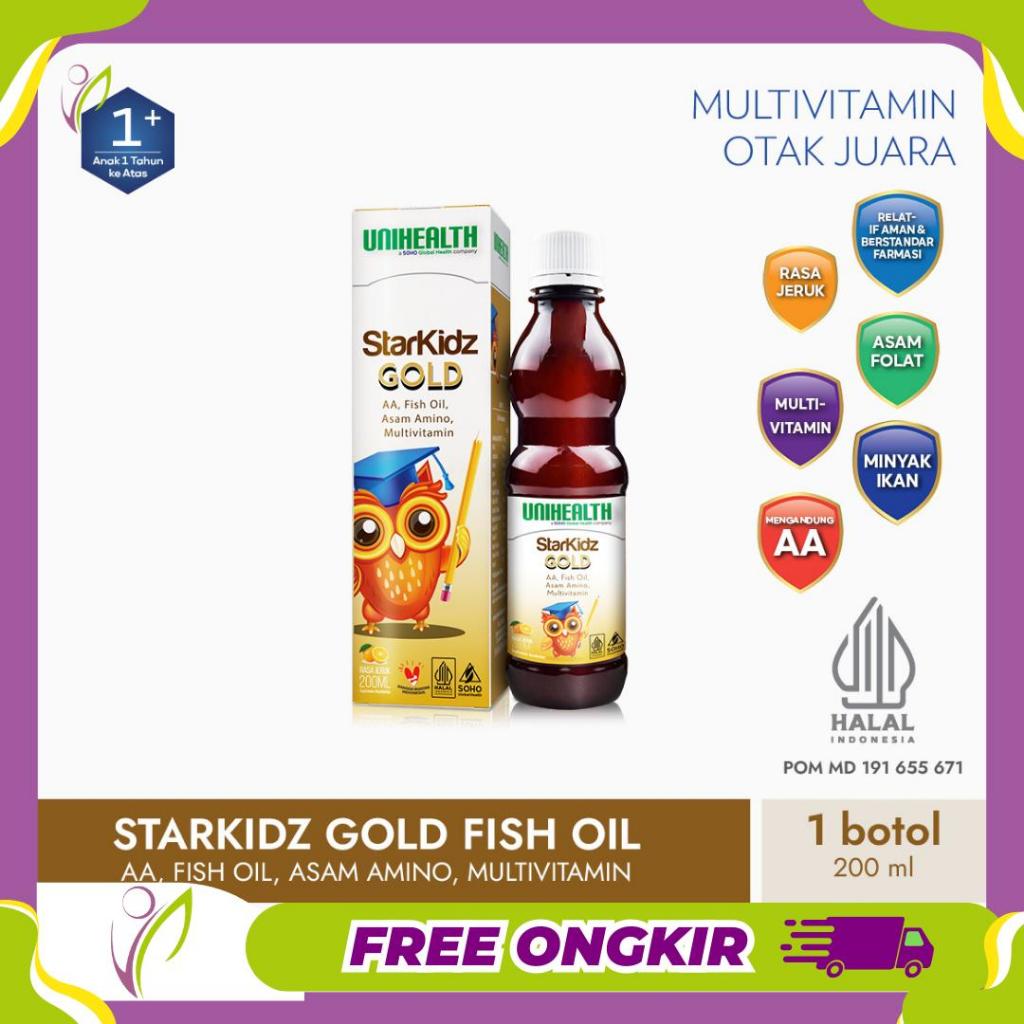 Starkidz Gold Fish Oil - Meningkatkan Perkembangan Otak Anak - Unihealth