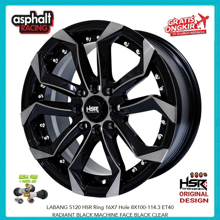 Velg Mobil Brio Jazz Yaris Vios Avanza Xenia Livina R16 Hsr Labang Pcd 4x100/4x114,3 Ring 16