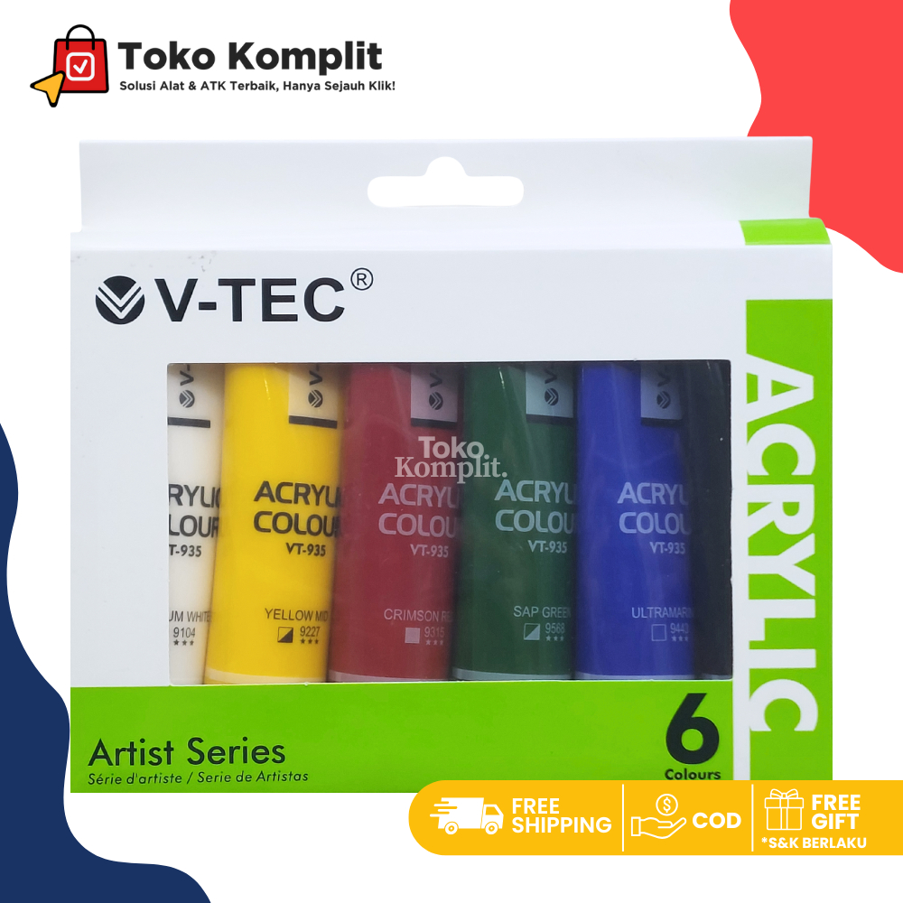 

Komplit - Cat Acrylic V-Tec 6 Warna 35ml VT-635A