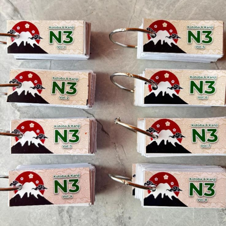 

Flashcard Kanji N3 Bahasa Jepang 8 Volume