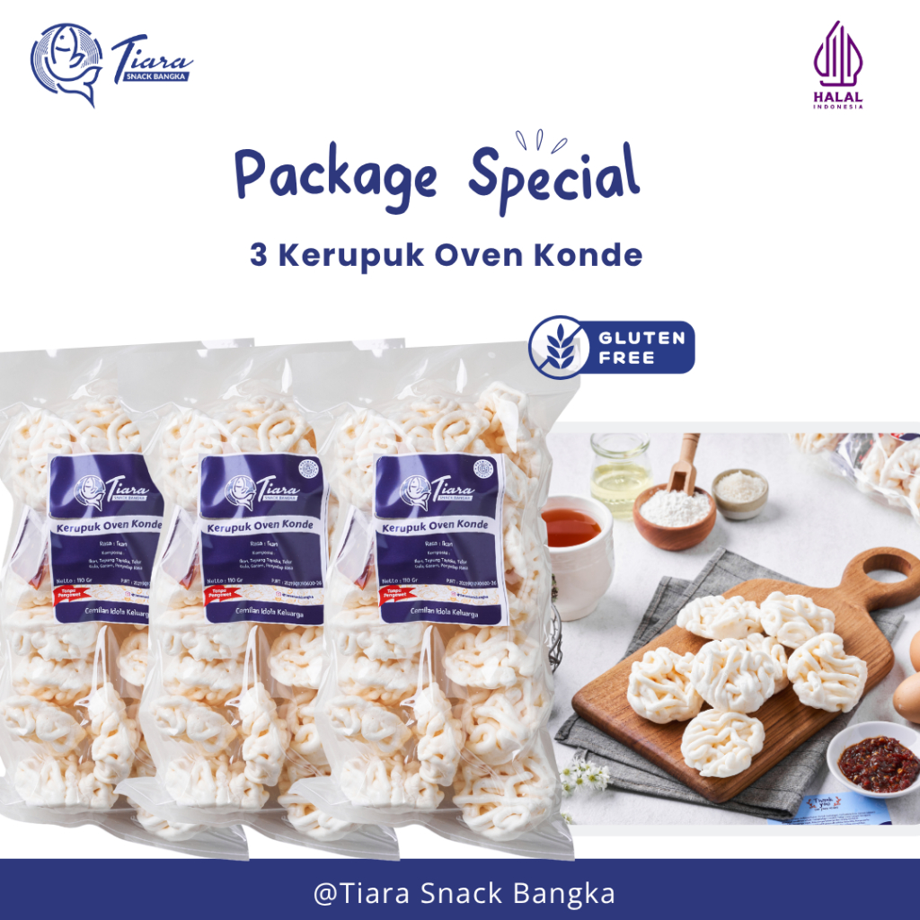 

Package Kerupuk Oven Konde Tiara Snack Bangka/Kerupuk Oven