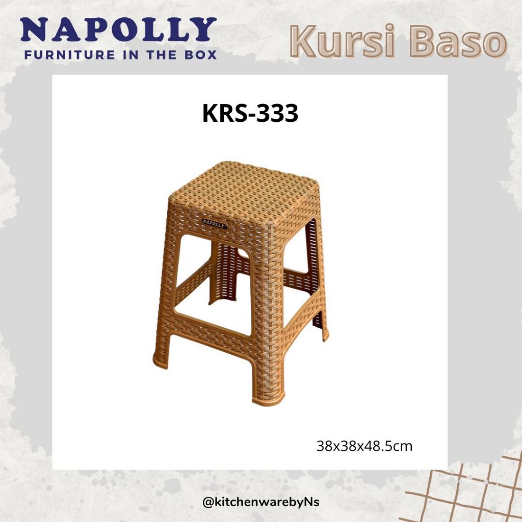 KURSI PLASTIK NAPOLLY BIG 333 JATI KURATSEN/Napolly kursi baso motif rotan