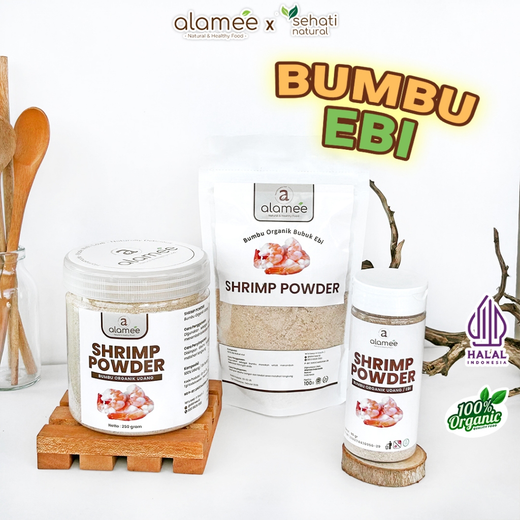

ALAMEE Ebi Bubuk Kering Halus Udang Bumbu Dapur Organik Shrimp Powder Giling Praktis SEHATI