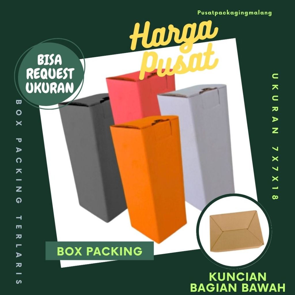 

Dus Packing 7x7x18 A0 Kardus Madu Kotak Kemasan Box Souvenir Karton Botol Pusat packaging Malang
