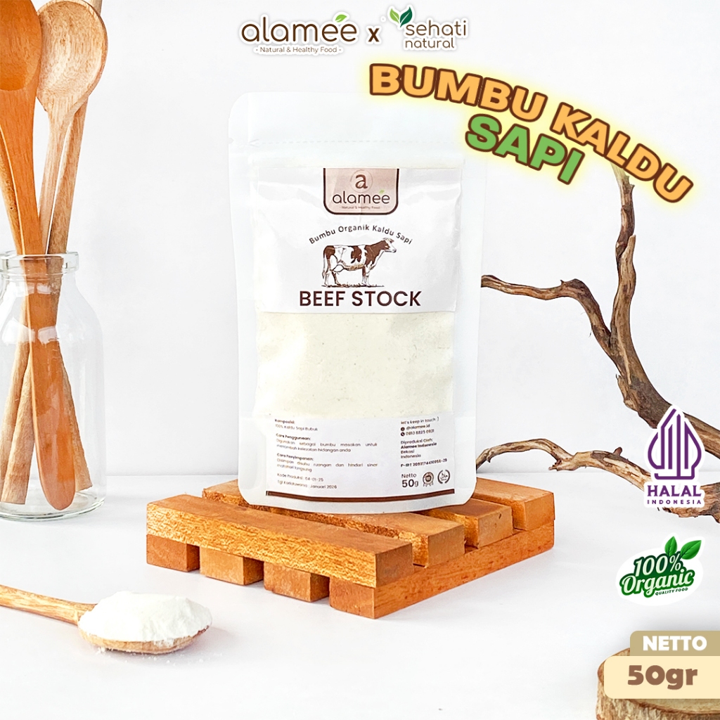 

ALAMEE Bumbu Kaldu Sapi NON MSG Organik Beef Powder Praktis Bubuk 50gr SEHATI