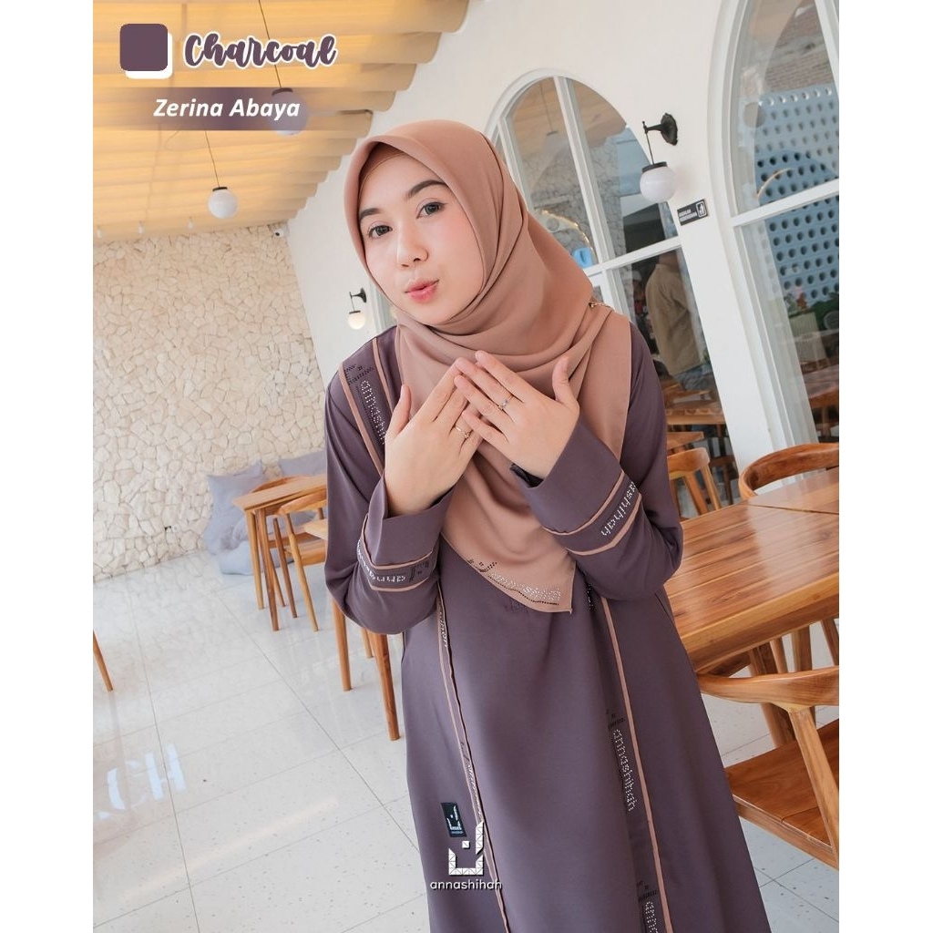 ZERINA ABAYA BY. ANNASHIHAH // ABAYA PLAT // ABAYA LIST // ABAYA ANNASHIHAH TERBARU