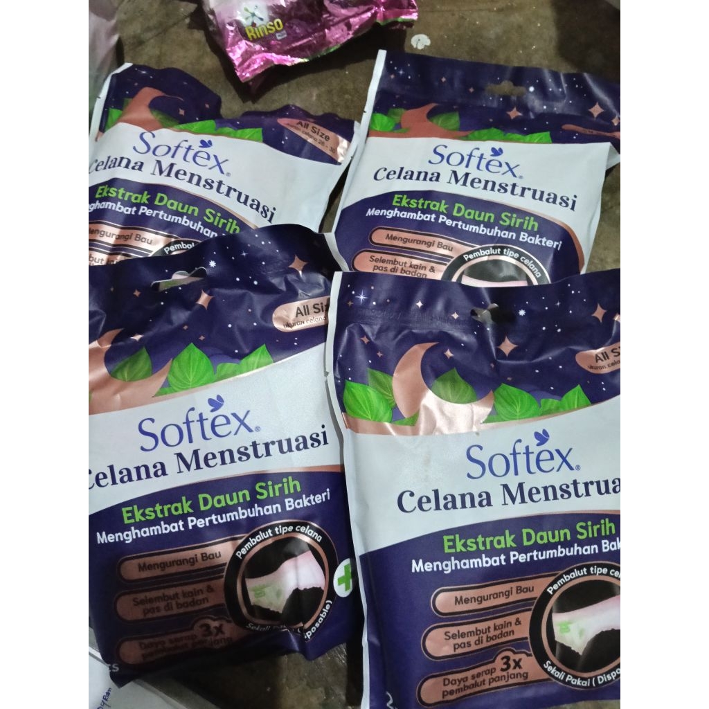 SOFTEX CELANA MENSTRUASI EXTRA DAUN SIRIH ALL SIZE 2S (UK CELANA 26-30) SOFTEX DAUN SIRIH. SOFTEX EX