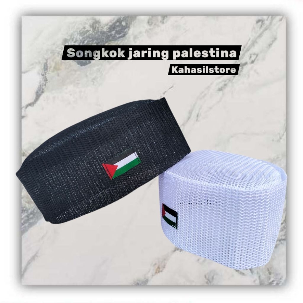 peci jaring Korea / songkok hitam jaring ( leble palestina )