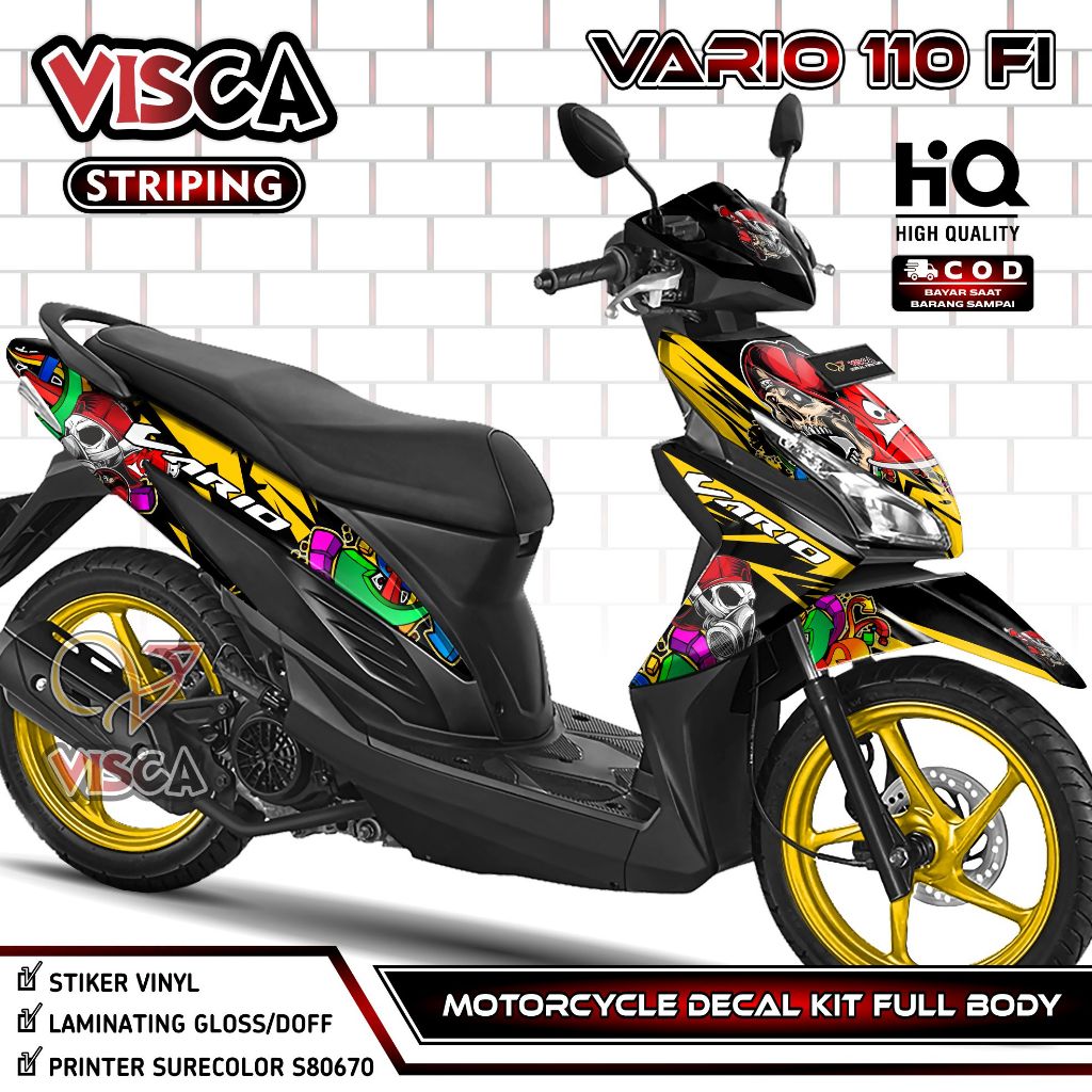 Decal Vario 110 Fi Full Body – Stiker Vario 110 Fi LED Full Body – Dekal Vario 110 LED – Striping Va