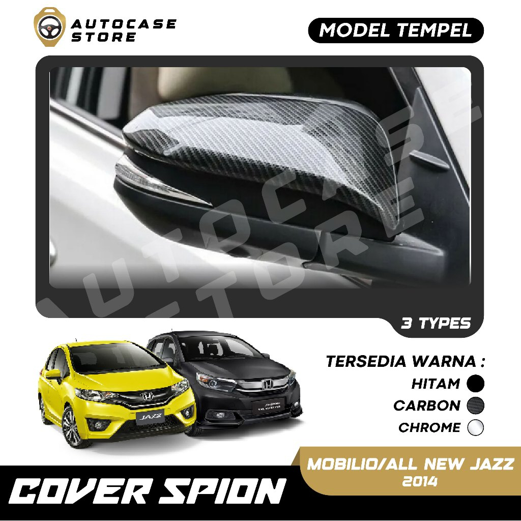 COVER SPION MOBILIO/ALL NEW JAZZ 2014 1 SET 2 PCS PNP AKSESORIS MOBIL