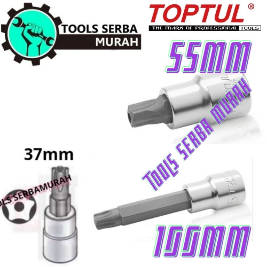 COD mata sock socket T30 Lubang bintang 5 Long DR 1/2" kunci t30 segi 5 Panjang / Pendek