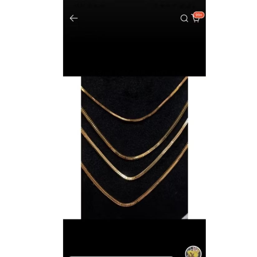 kalung emas murni 99% 3 gram