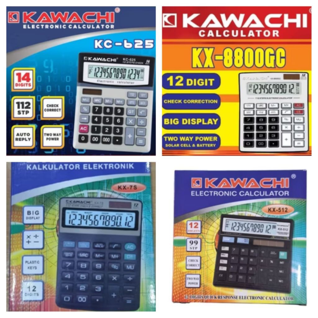 

Calculator KAWACHI kalkulator 14 digit KC-625, KX-8800GC, KX-7S, KX-512