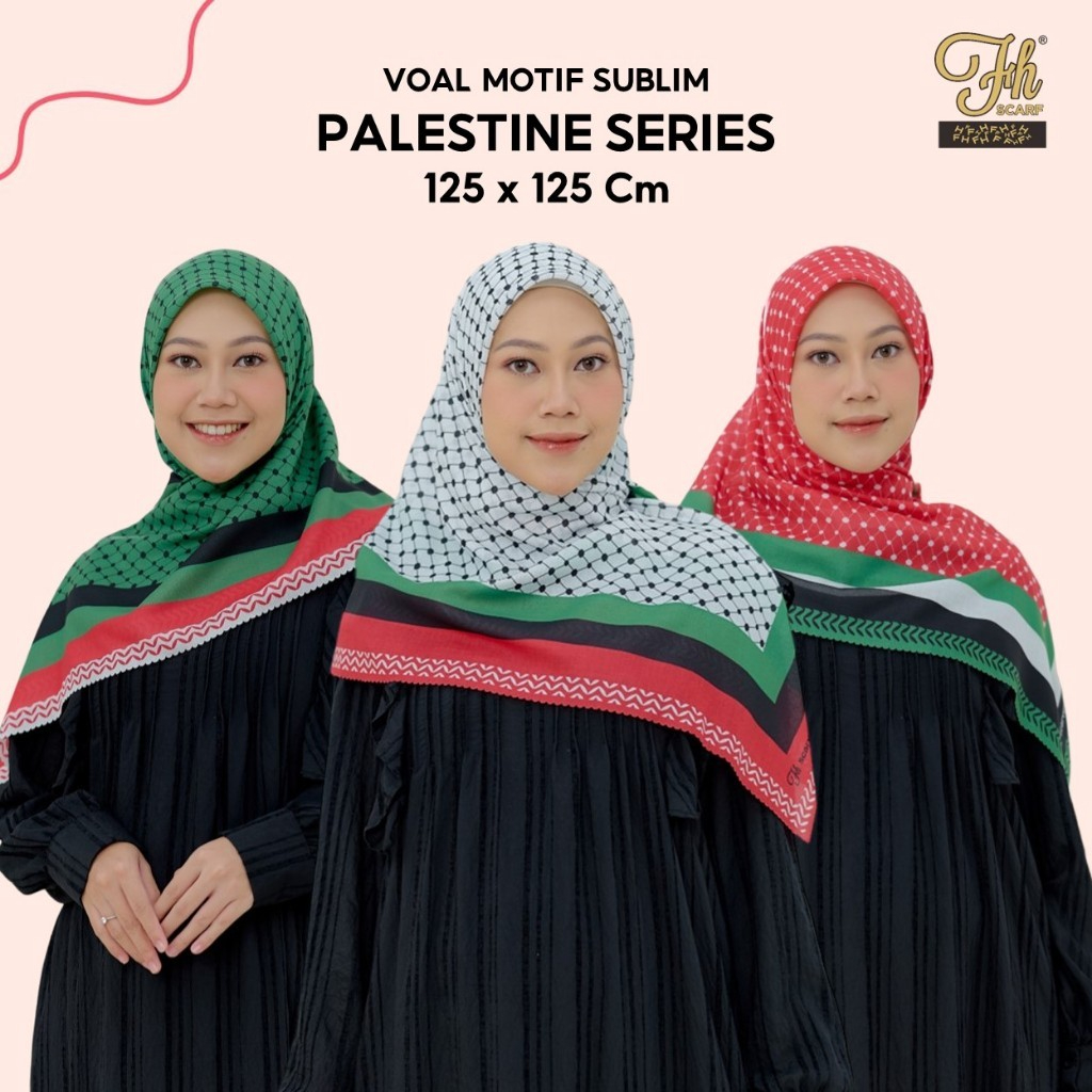 FH Scarf Voal Motif Syari Printing Sublim Palestine Series