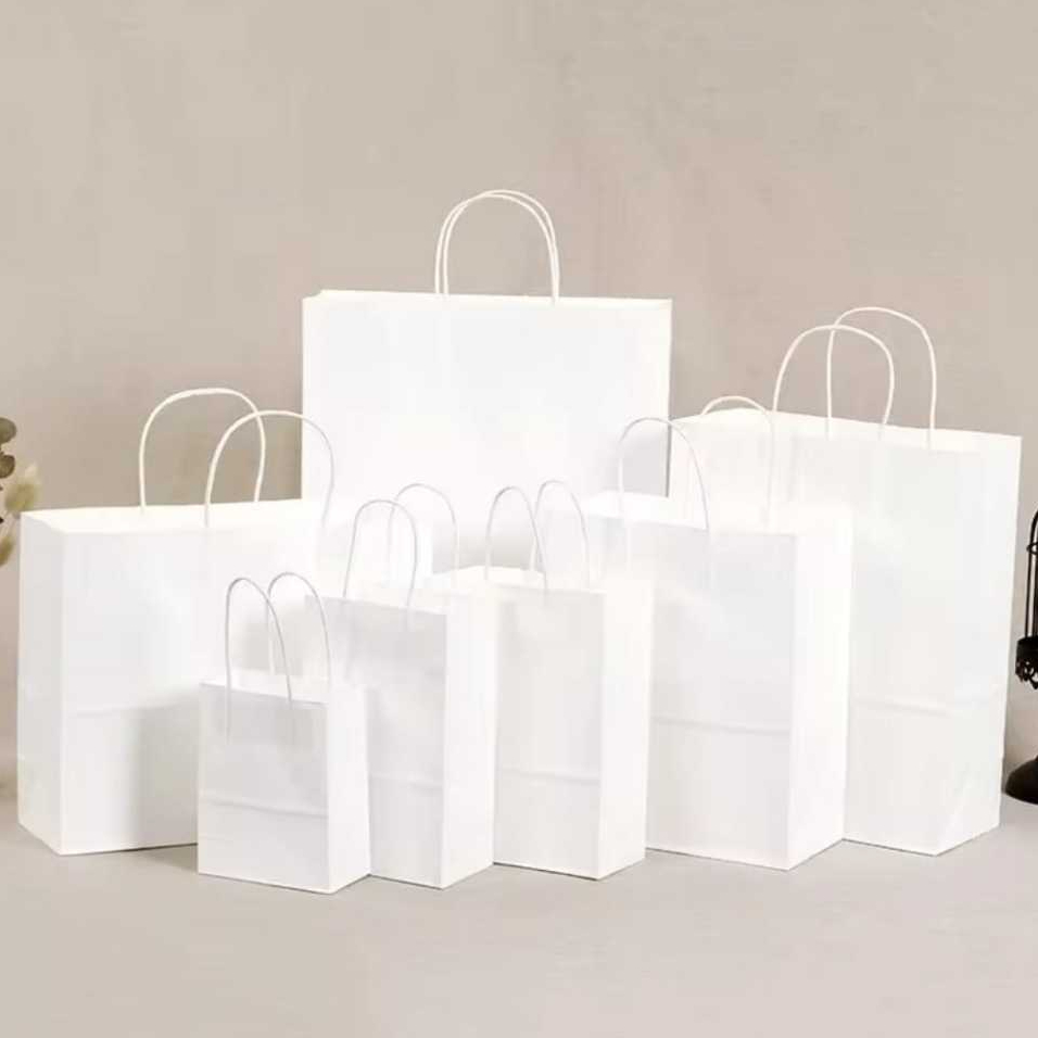 

Paper Bag Putih Souvenir Polos / Paperbag Gift Bag / Goodie Bag Tas Belanja
