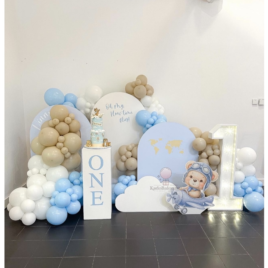 Dekorasi Balon Ulang Tahun Anak & Dewasa – Custom Tema Angka Lampu