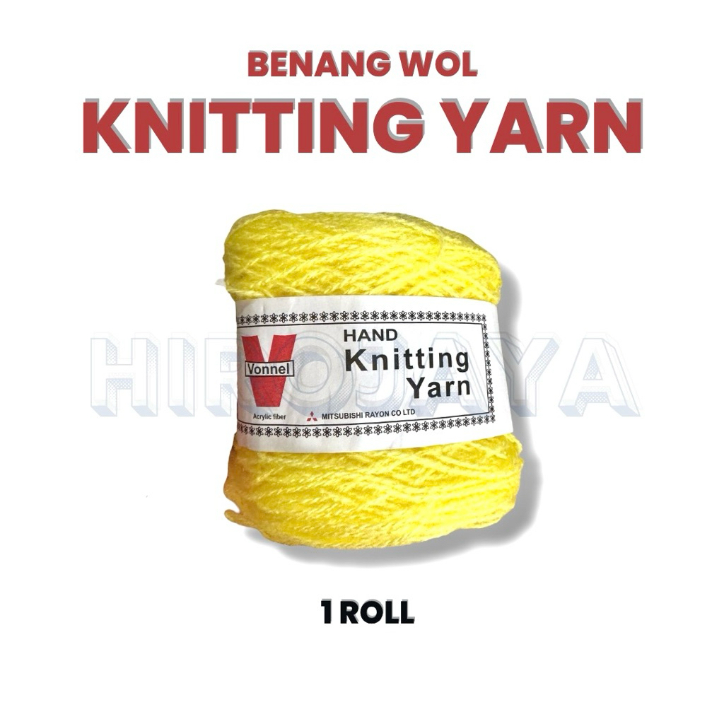 Benang Wol Rajut Tangan – Lembut & Tebal – Banyak Warna – 1 Roll