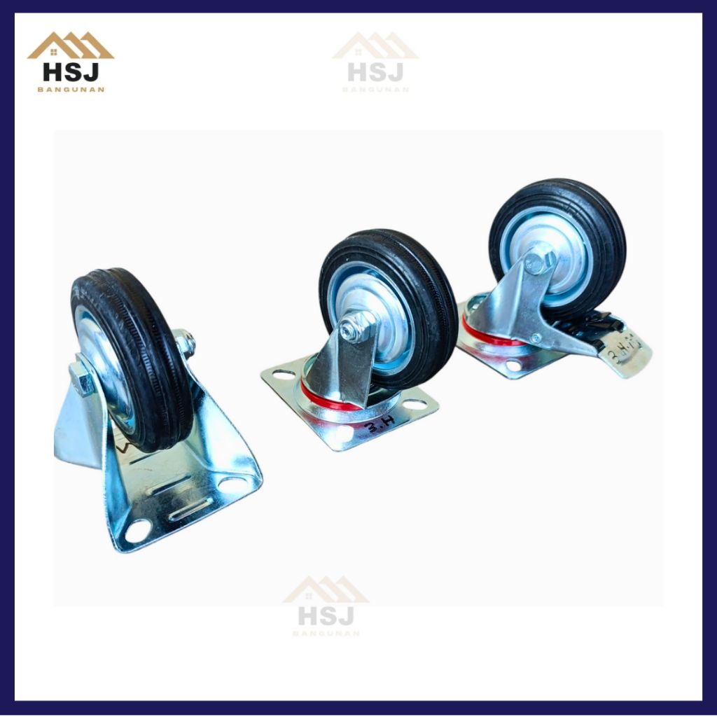 Roda Troli 3 inch Roda Karet Etalase 3 inch Roda Troly