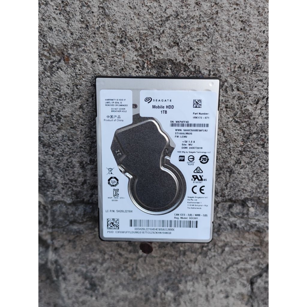 HDD SEAGATE  1TB / 1000GB | RPM 5400 | Harddisk 2.5" cabutan dari Laptop
