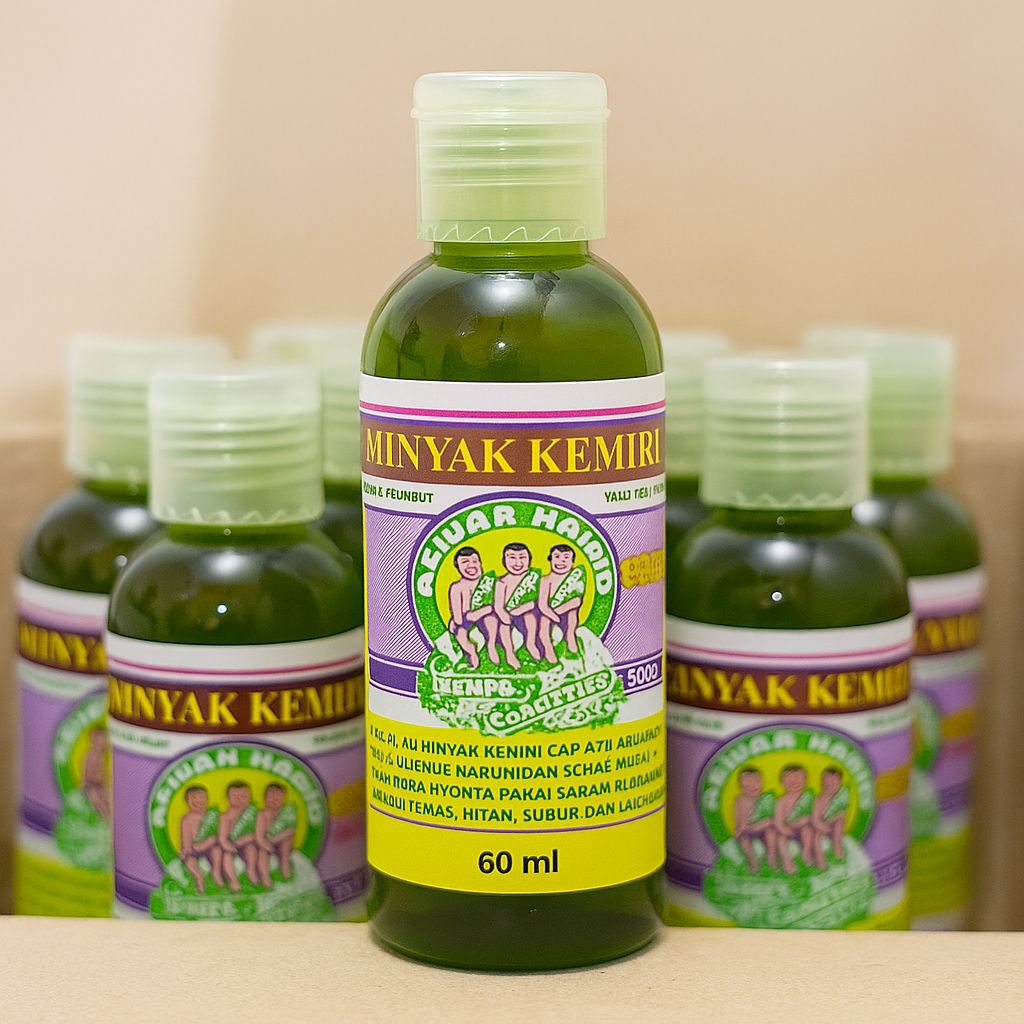 Minyak Kemiri Azwar Hamid 60ml – Menyuburkan & Menghitamkan Rambut