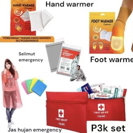 Hand Warmer Paket P3K Anti Hipotermia First Aid Kit Emergency