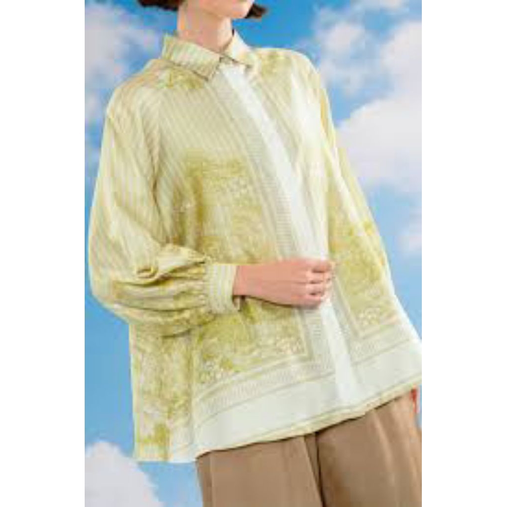 PL BJ Forest Toile Raglan Shirt French Vanilla