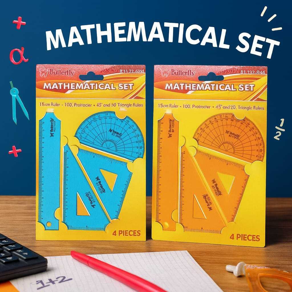 

Penggaris Matematika Butterfly BT 172-05 per Set