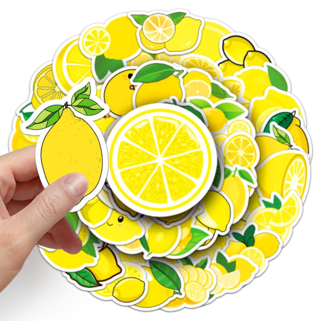 

[50 Pcs] DECO STICKER | STICKER DIY | JURNAL AESTHETIC [DS-119] LEMON FRUITS BUAH-BUAHAN SAYURAN Sticker Koper, HP Laptop Tumbler Komputer