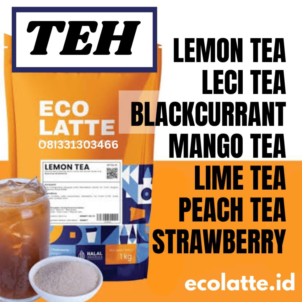 

BUBUK MINUMAN ECOLATTE 1 KG VARIAN TEH SURABAYA SIDOARJO