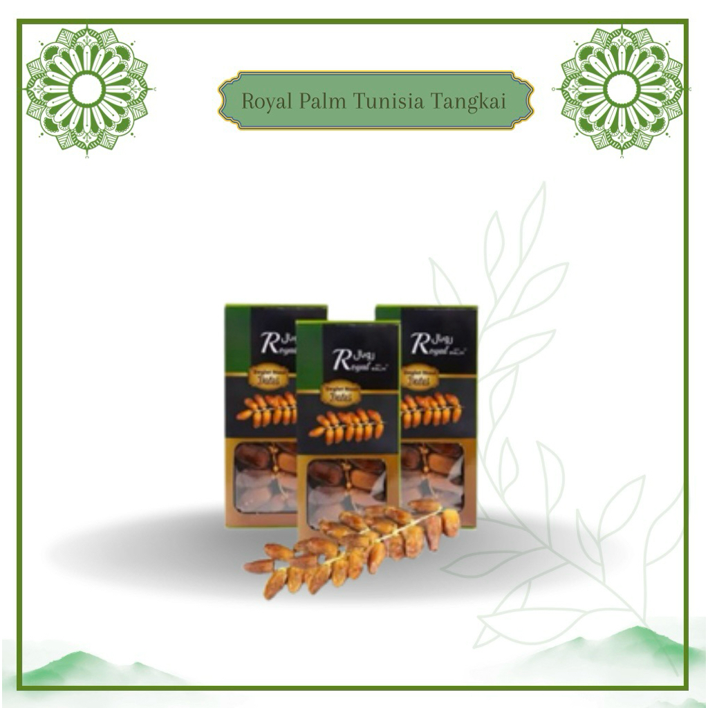 

Kurma ROYAL PALM 500gr Tunisia Tangkai Deglet Nour Original Lembut premium