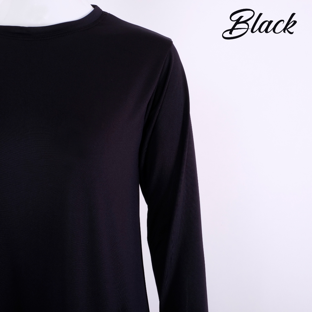 kaos manset dalaman wanita lengan panjang size up to jumbo inner