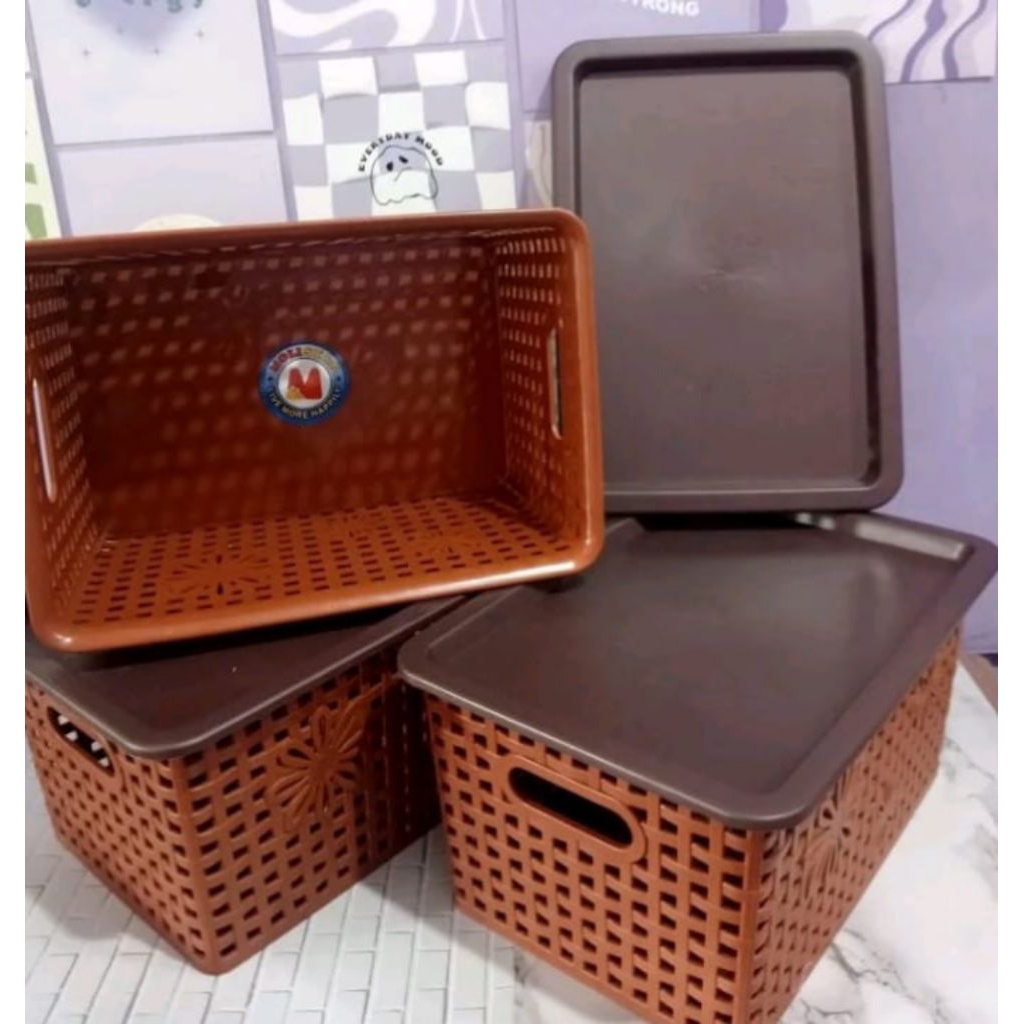 Keranjang Tutup Serbaguna MILO / Keranjang wadah plastik