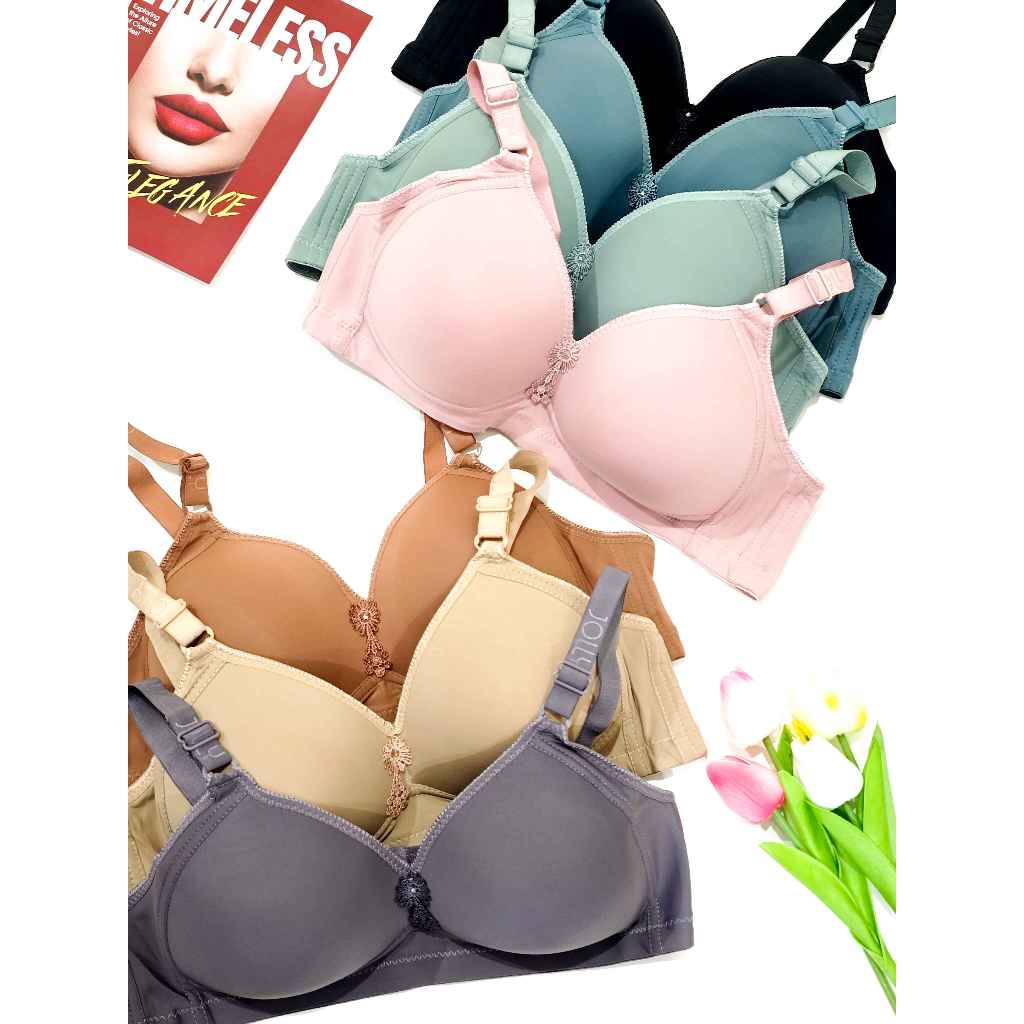 BH Wanita BRA Import Cup Besar UK 38 - 46 Bra Jumbo Tanpa Kawat Full Cover Premium Kait 3 Pakaian Da
